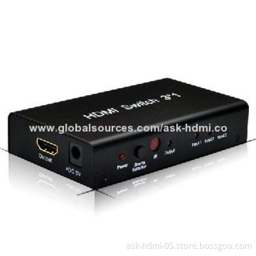 5 x 1 HDMI Switch with IR Remote Control, High-performance
